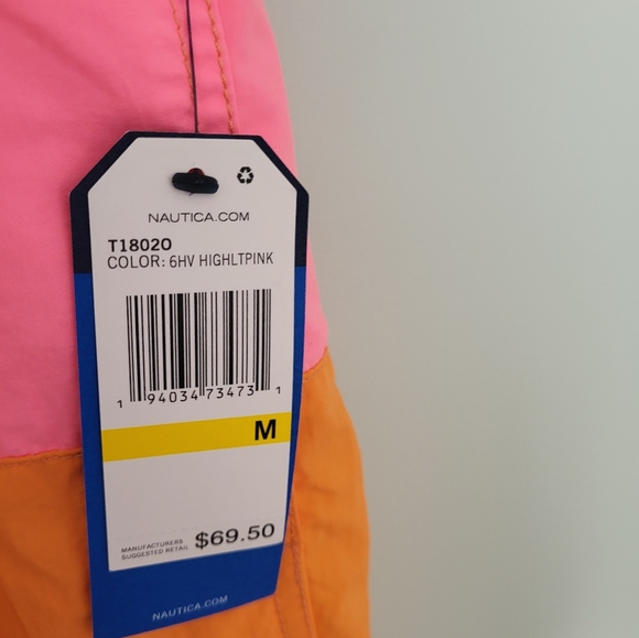 Nautica Performance Quick Dry Colorblock Swim Trunks Shorts New Size Medium - Picture 8 of 9